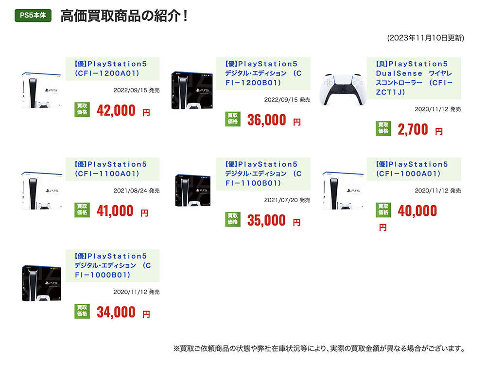 ネットオフ【プレイステーション5本体買取】