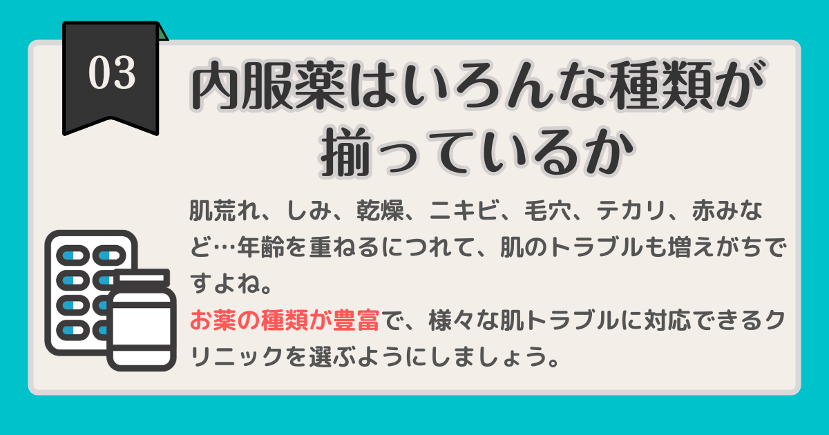 美容内服オンライン診療4つのポイント